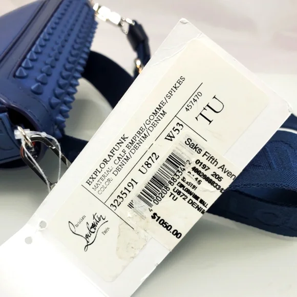 NWT$1,050 Christian Louboutin Logo Crossbody Explorafunk Wallet On Chain Unisex - Picture 16 of 16